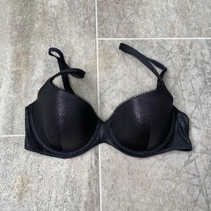 Victoria Secret Glittery Black Lightly Lined Demi